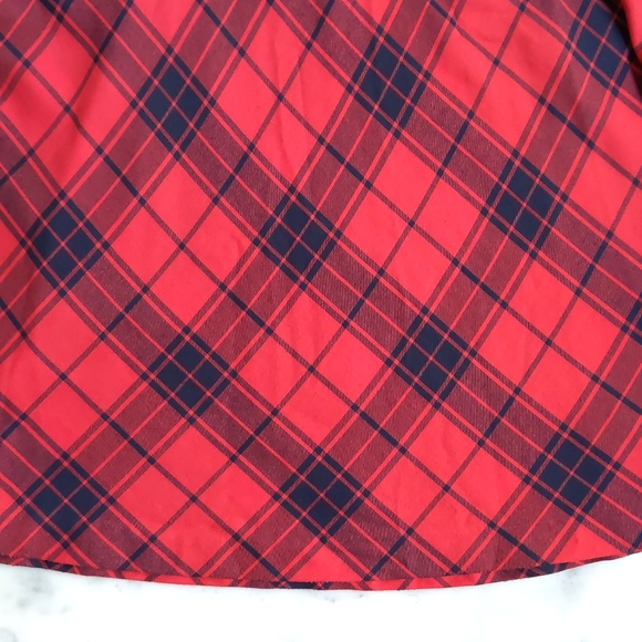 NWOT. Vintage Caron Petite Red and Black Plaid Dress with side pockets. - Picture 4 of 4